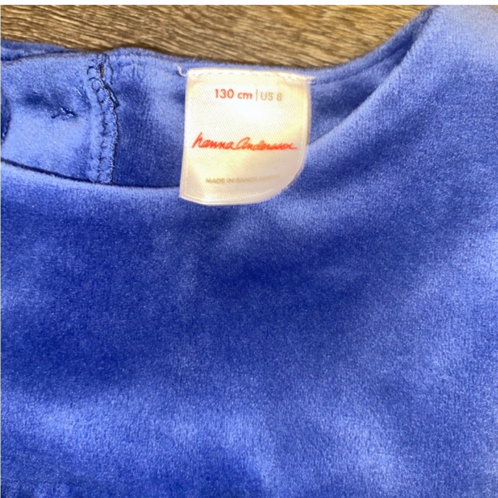 Hanna Andersson size 8 Royal Blue Velvet dress excellent condition - Picture 5 of 6